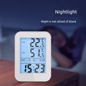 Şarj Edilebilir Dijital İç Ortam Sıcaklık ve Nem Ölçer - 709 Siyah + Mini Ölçer - 2