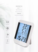 Şarj Edilebilir Dijital İç Ortam Sıcaklık ve Nem Ölçer - 709 Gümüş + Mini Ölçer - 8