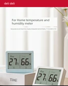 Dijital Termometre Higrometre - Beyaz - Alarmlı Saat LE506 - 7