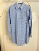 ZİNCİR İŞLEME DETAYLI ÇİZGİLİ GÖMLEK - 1