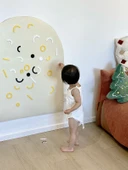 Çocuk Odası Manyetik Duvar Sticker - 33*25 Açık Pudra Sütlü Çay Yama 2 Adet - 5