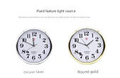 Minimalist Sessiz Duvar Saati - 12 inç - 53114 Altın Ev ve Geyik 30cm - 9