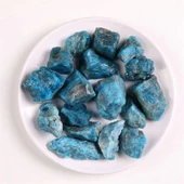 Kristal Cam Aromaterapi Kabı - Mavi Fosfor Taşı 2-4cm 100g thumbnail 1