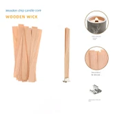 El Yapımı Aromaterapi Mum - Ahşap Yongası Fitil 1.3cm * 13cm - 10 Adet - 12