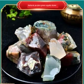 Kristal Cam Aromaterapi Kabı - Akik Taşı 2-4cm 100g - 1