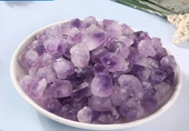 Kristal Cam Aromaterapi Kabı - Doğal Ametist 2-4cm 100g - 1