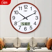 Oturma Odası Sessiz Duvar Saati - 34cm Altın Beyaz Kangba İpek - 3