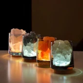 Kristal Cam Aromaterapi Kabı - Doğal Pembe Kristal 2-4cm 100g - 12