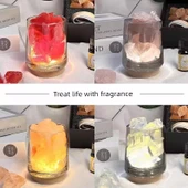 Kristal Cam Aromaterapi Kabı - Doğal Pembe Kristal 2-4cm 100g - 4