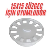 DESIPHON 15x15 Süzgeç İçin Yuvarlak -Oval -daire Gider Kapağı , Yer Süzgeci, Izgarası Gider Kapağı - 1
