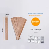 El Yapımı Aromaterapi Mum - Ahşap Yongası Fitil 1.3cm * 13cm - 10 Adet - 1