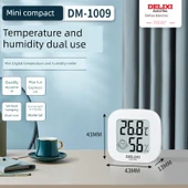 Duvar Tipi Dijital Termometre ve Higrometre - Mini Kompakt Tasarım - 1