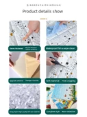 3D Çarpışma Önleyici Duvar Paneli - Ahşap Desenli Pembe Yıldız - 5mm - 4