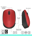 Logitech M171 910-004641 Kırmızı Optik Kablosuz Mouse thumbnail 2