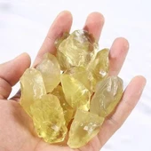 Kristal Cam Aromaterapi Difüzör Taşı - Sarı Kristal 2-4cm 100g - 1