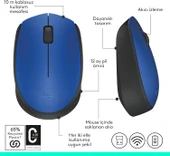 Logitech M171 910-004640 Mavi Optik Kablosuz Mouse thumbnail 5