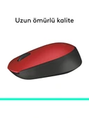 Logitech M171 910-004641 Kırmızı Optik Kablosuz Mouse thumbnail 3