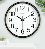 Modern Duvar Saati - Altın Renk Çap 34cm - 8