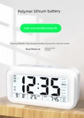Düşmeye Dayanıklı Işıklı Şarj Edilebilir Alarm Saati - Pembe (7. Nesil Batarya Yükseltme) - 8