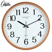 Modern Duvar Saati - Altın Renk Çap 34cm - 4