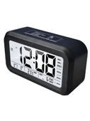 Düşmeye Dayanıklı Işıklı Şarj Edilebilir Alarm Saati - Siyah (7. Nesil Batarya Yükseltme) - 5