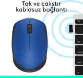 Logitech M171 910-004640 Mavi Optik Kablosuz Mouse thumbnail 3