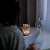 Aromaterapi Cam Kristal Kokulu Taş Kabı - Pudra Kristal 200g - 3