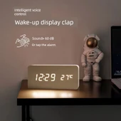 Akıllı Termometre - Şarjlı Şık Beyaz Üçgen - Alarmlı, Ses Kontrollü, Sıcaklık ve Nem thumbnail 5