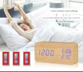 Akıllı Termometre - Şarjlı Şık Beyaz Üçgen - Alarmlı, Ses Kontrollü, Sıcaklık ve Nem thumbnail 6