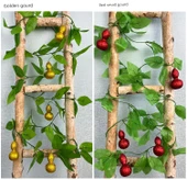 Üzüm Yapraklı Kabak Boru Dekorasyonu - Köpük Büyük Elma 4 (20 Meyve) thumbnail 12