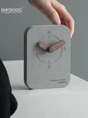 Minimalist Masa Saati - Açık Gri - 4 inç - 2