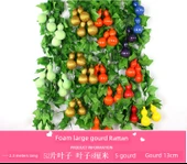 Üzüm Yapraklı Kabak Boru Dekorasyonu - Köpük Büyük Elma 4 (20 Meyve) thumbnail 7