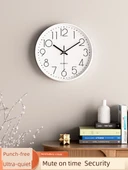 Minimalist Sessiz Quartz Duvar Saati - 20 cm Gri - 2