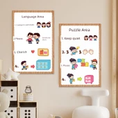 Çocuk Odası Çizgi Film Duvar Stickerı - Turuncu A468-16 Müzik - Küçük Boy - 11