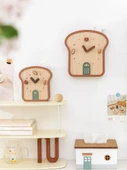 Tost Tasarımlı Küçük Masa Saati - Hediye Kutulu - 4