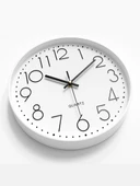 Minimalist Sessiz Quartz Duvar Saati - 20 cm Gri - 5