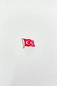 Türkiye Bayarğı Simgesi Gümüş Renkli Özel Tasarımlı Unisex Yaka Rozeti 1 Adet A300019 - 1