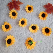 DIY El İşi için Yapay Ayçiçeği Papatya - Kırmızı (Model 2) - 5