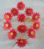 DIY El İşi için Yapay Ayçiçeği Papatya - Altın + Siyah Göbek - 9