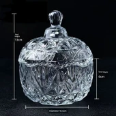 Kristal Kapaklı Gece Lambası Dekoratif Aromaterapi Yağı Saklama Kutusu - Altın Çan Kavanoz (300g kapasiteli) - 10