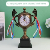 Kupa Tasarımlı Mini Çalar Saat - Bronz (Model 3) - 1