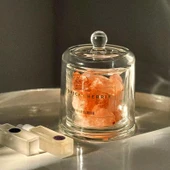 Kristal Kapaklı Gece Lambası Dekoratif Aromaterapi Yağı Saklama Kutusu - Altın Çan Kavanoz (300g kapasiteli) - 1
