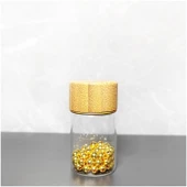 Bambu Kapaklı Cam Saklama Şişesi - 15ml + 20ml + 30ml + 50ml Set - 10
