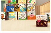 Kitap Köşesi Dekoratif Duvar Sticker - B10001 Resimli Kitap Kutusu-Beş A - KT Kartı Büyük Boy - 10