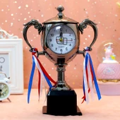 Kupa Tasarımlı Mini Çalar Saat - Gümüş (Model 2) - 1