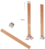 DIY El Yapımı Pamuk Dumanı Tütsü Mum Malzemesi - Ahşap Çekirdek 10mm x 50mm Monolitik + Taban Seti - 1