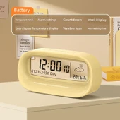 Dijital Oda Termometresi ve Nem Ölçer - Sarı - Pilli Model thumbnail 1