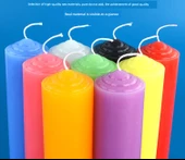 Ekstra Büyük Kokusuz Mum 5cm x 20cm - 2 Diskli Şamdan - 11