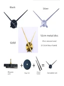Minimalist Modern Metal DIY Duvar Saati - Orta Siyah Kadran 10cm - 4