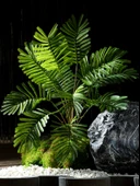 Yapay Yeşil Yapraklı Eğrelti Otu Bitkisi - 15 Yapraklı Siyah Saçlı Eğrelti Otu [yükseklik 70cm genişlik 70cm] thumbnail 6